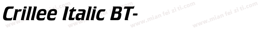 Crillee Italic BT字体转换